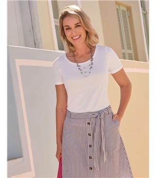 Organic Cotton Scoop Neck Top