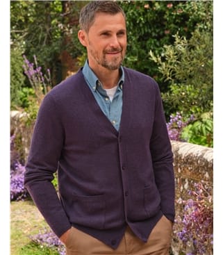 Cashmere and Merino V Neck Cardigan