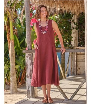 Womens Pocket Pinafore Dress