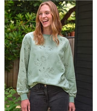 Contrast Stitch Embroidered Sweatshirt