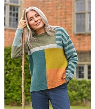 Colour Block & Stripe Jumper