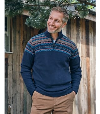 Fairisle Half Zip Jumper