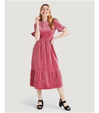 Alleegra Organic Cotton Velvet Midi Dress