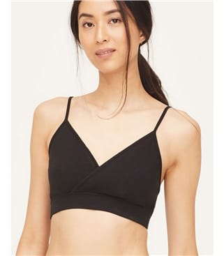 Bralette aus Bio-Baumwolle mit überkreuzter Vorderseite