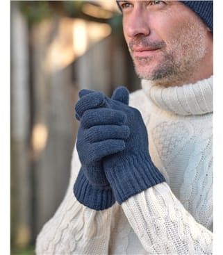 Mens Essential Pure Lambswool Gloves