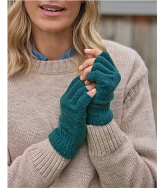 Womens Lambswool Fingerless Gloves