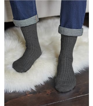 Mens Cashmere Merino Bed Sock