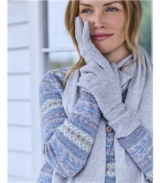 Cashmere Merino Ribbed Gloves