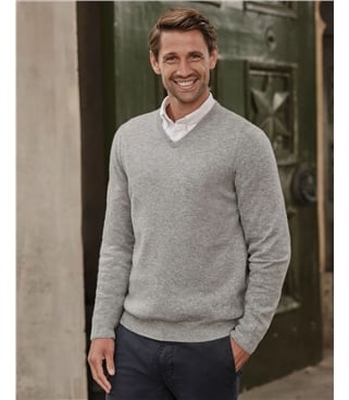 Mens Cashmere V Sweater