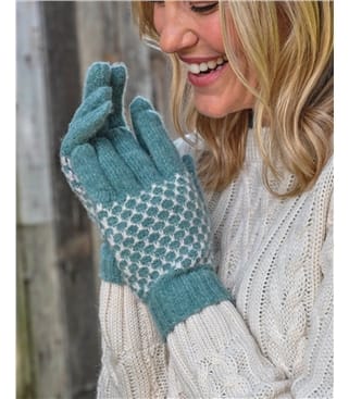 Moss Stitch Gloves