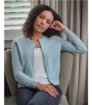 Luxurious Pure Cashmere Cropped Cardigan