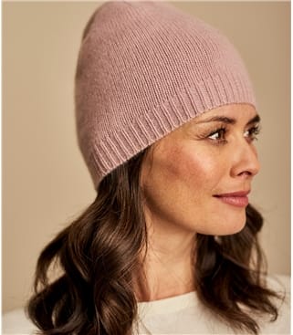 Womens Premium Pure Cashmere Hat 1size Pink/Nude Womens Premium Pure Cashmere Hat 1size Pink/Nude
