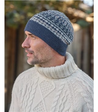 Mens Lambswool Fairisle Hat