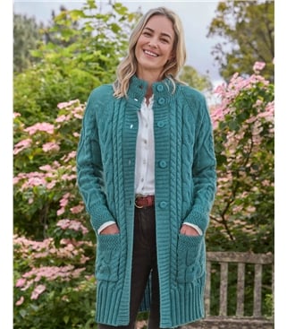 Pure Wool Aran Coatigan