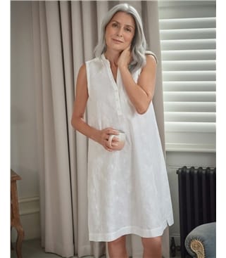 Lightweight Sleeveless Frill Collar Nightie