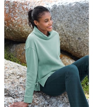 Valley Cowl Neck Boxy Sweatshirt