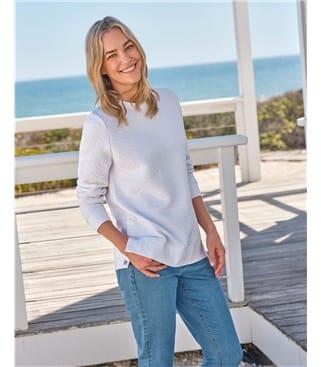 Edale Textured Popper Detail Sweatshirt