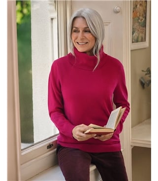 Pullover aus Kaschmir mit Wasserfallausschnitt für Damen