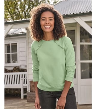 Sweatshirt à empiècements à volants