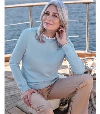 Cashmere and Merino Crew Neck Knitted Jumper