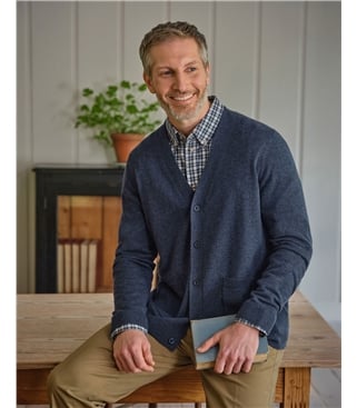 Cashmere and Merino V Neck Cardigan