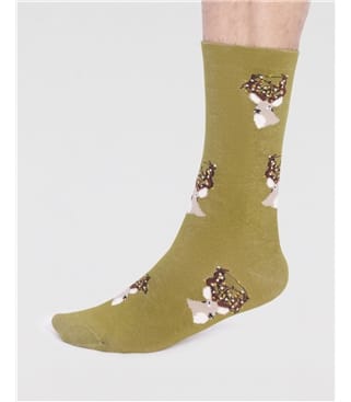 Celyn Organic Cotton Christmas Stag Socks