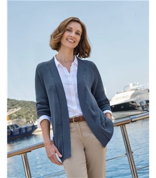 Edge To Edge Denim Cardigan
