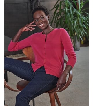 Cashmere Crew Neck Cardigan