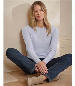 Kaschmir Pullover mit Rundhalsausschnitt