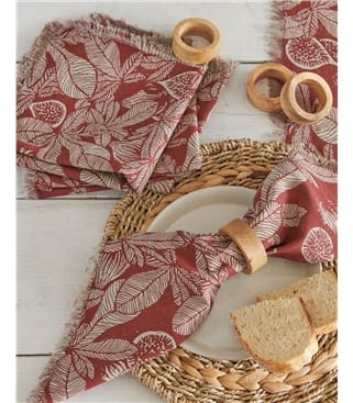Cotton Print Napkins 4 Pack