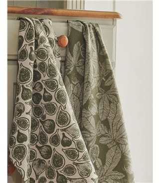 Cotton Print Tea Towel 2 Pack