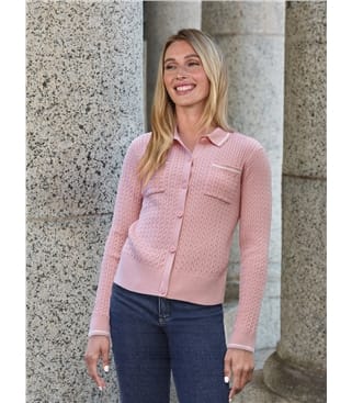 Cotton Wool Mini Cable Cardigan