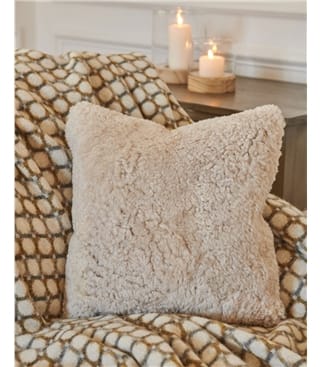 Curly Sheepskin Cushion Cover