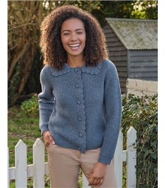 Cardigan avec bordure en crochet