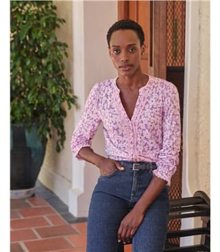 Jersey Lace Trim Blouse