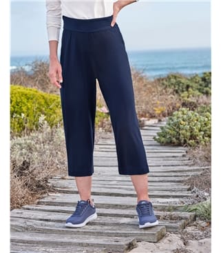 Stretch High Rise Cropped Pant