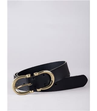 Bowness Leather Dual Buckle Belt