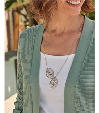 Leaf Double Long Pendant