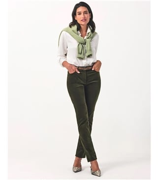 Röhrenjeans aus Samt