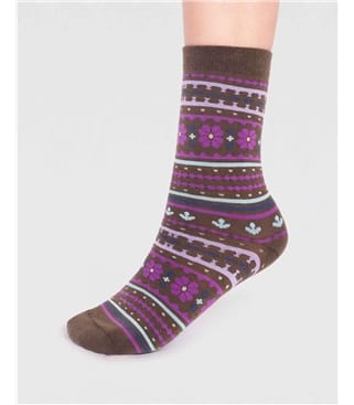 Waverly Organic Cotton Pattern Socks