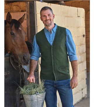 Gilet - Homme - Laine d’agneau certifiée 100% RWS