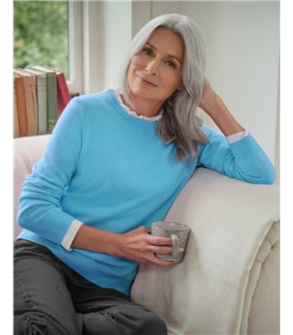 Cashmere and Merino Crew Neck Knitted Jumper
