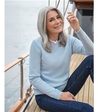 Pull à col rond – Femme – Laine d’agneau certifiée 100% RWS 