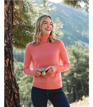 Cashmere and Merino Fitted Turtle Neck Knitted Sweater
