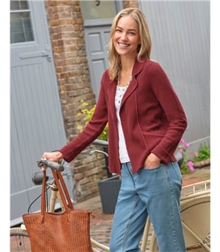 Moss Stitch Cotton Jacket