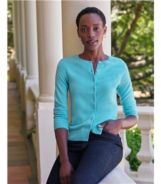 Cashmere Crew Neck Cardigan