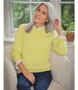 Pull à col rond - Femme - Cachemire & Mérinos