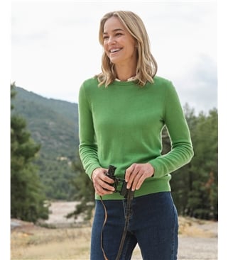 Cashmere and Merino Crew Neck Knitted Jumper