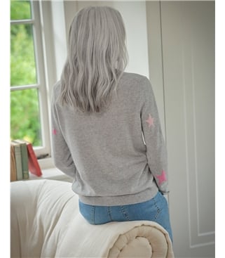 Cashmere and Merino Crew Neck Knitted Jumper