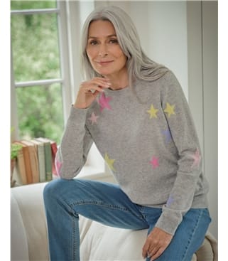 Cashmere and Merino Crew Neck Knitted Jumper